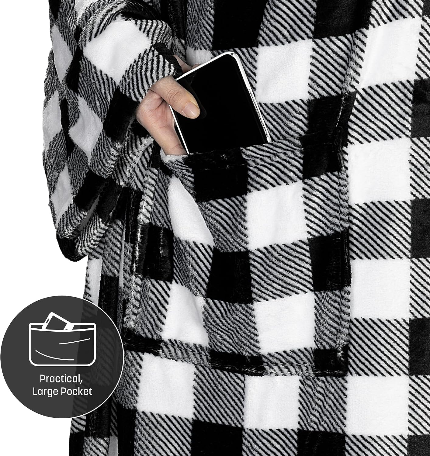 Catalonia Wearable Blanket with Sleeves for Women & Men, Fleece Wrap Throw | Cozy Sleeve Design for Hands-Free Comfort, Perfect for Reading, TV Time & Relaxing, Christmas & Birthday Gift