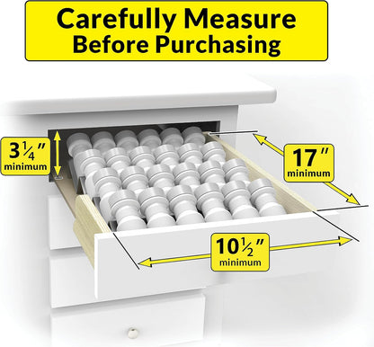 LYNK PROFESSIONAL® Spice Drawer Organizer - Heavy Gauge Steel 4 Tier Rack - Drawer Insert Tray for Jars, Herbs and Seasoning - Kitchen Cabinet Storage - Silver Metallic, Large