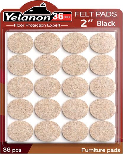 Felt Furniture Pads -56 Pcs(1+2)” Premium Felt Pads for Chair Legs Furniture, Floor Protectors for Hardwood Floors,Brown
