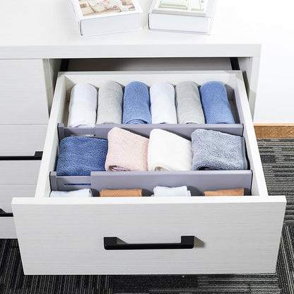 Utoplike 4 Pcs Bamboo Kitchen Drawer Dividers, Large Drawers Organizers | Adjustable Spring Loaded Expandable Organization, Works in Dresser, Bathroom, Bedroom, Office, Fit 17.8"-20.6" Drawer, 2.4"H
