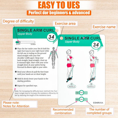 Bodyweight Workout Cards for Women & Men-50 Bodyweight Workout Cards，Includes 2 Rings& Dry-Erase for Easy Organization-Home, Gym or Studio (Bodyweight)