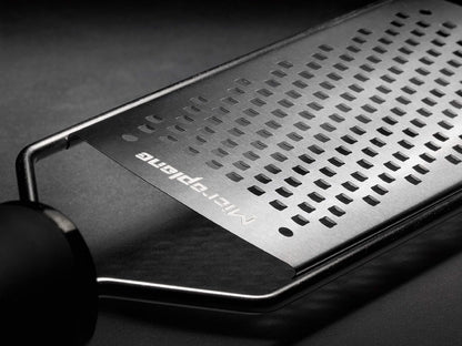 Microplane Gourmet Series Cheese Grater with Soft Touch Handle (Extra Coarse, Black)