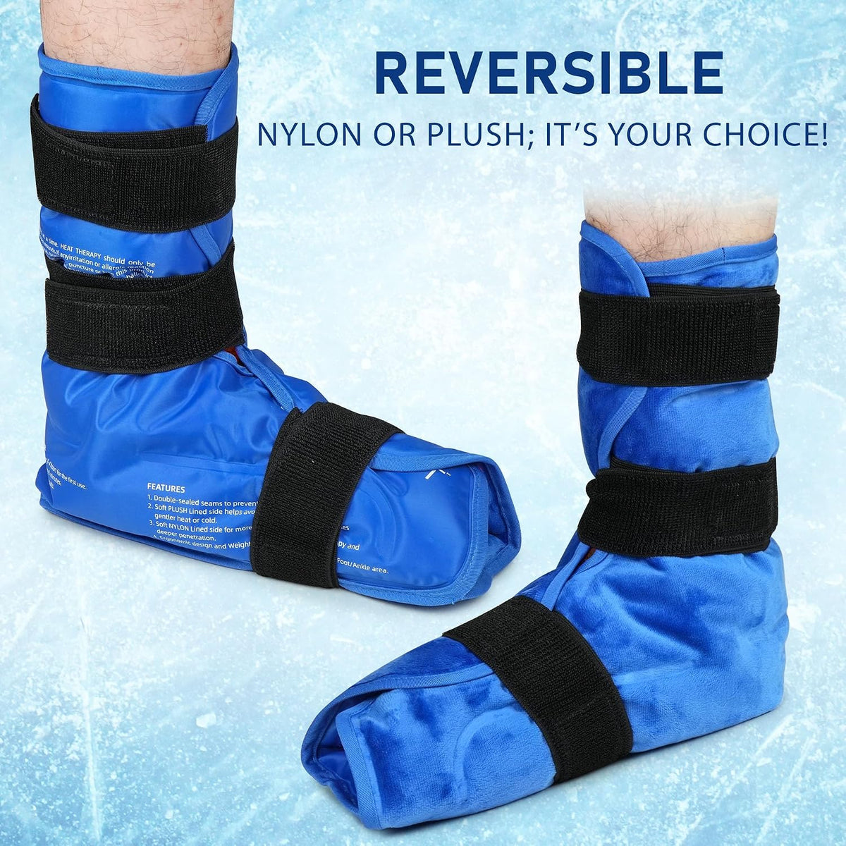 Ankle Ice Pack Wrap, Extra Large Full Foot Hot Cold Pack, Reusable