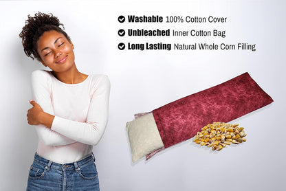 Microwavable Corn Filled Heating Pad and Cold Pack/Washable 100% Cotton Cover (Cross Hatch - Mint, 7.5in W x 11in L)