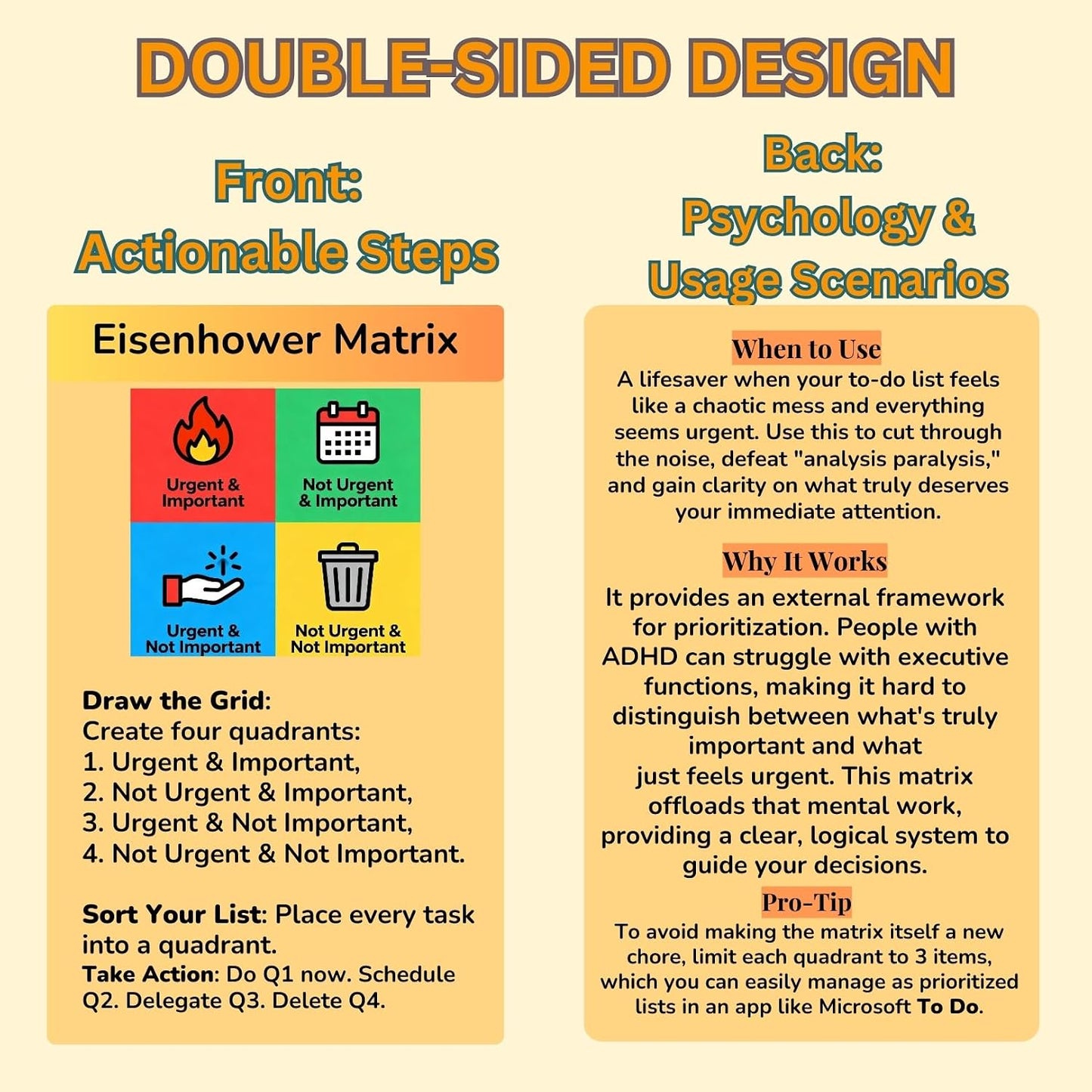 24 Double-Sided ADHD Therapy Tools & Coping Skills Cards for Adults & Teens – Executive Function, Anxiety Relief & ADHD Organization – Portable Flashcards with Digital App Suggestions