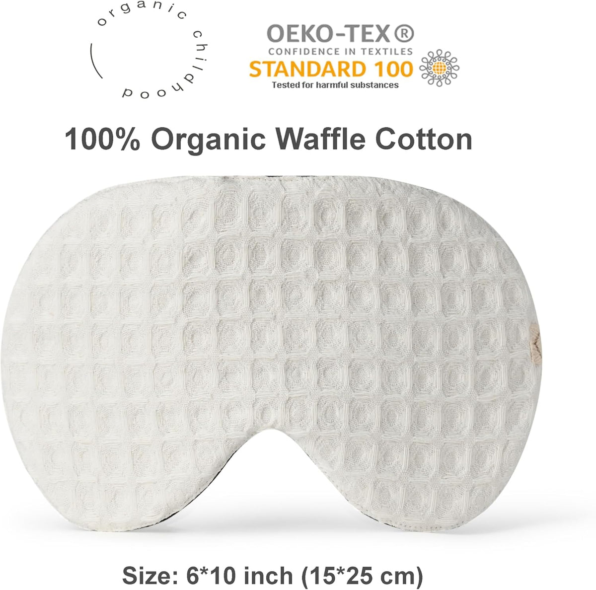 2-Pack Linen Eye Sleep Mask, Organic Blackout, Oversize Shape Cover