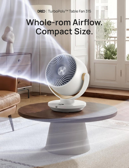 DREO Fan for Bedroom, Desk Air Circulator Fans with Remote, 11 Inch Table Fan for Whole Room, 65ft Powerful Airflow, 120° Vertical Manual and 90° Oscillating, 4 Speeds, 8H Timer, 25dB Quiet, Home