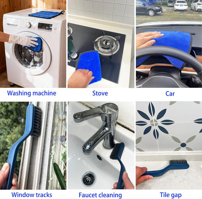 Dryer Vent Cleaner Kit, Flexible Dryer Lint Brush Vent Cleaner, 8PCS | Lint Trap Cleaning Tool, Household Cleaning Tools for Tile, Bathtub, Sink, Grout, Bathroom, Shower