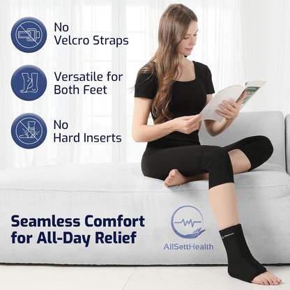 Ankle Ice Pack Wrap for Foot Pain, Hot/Cold Compression Sleeve Medium