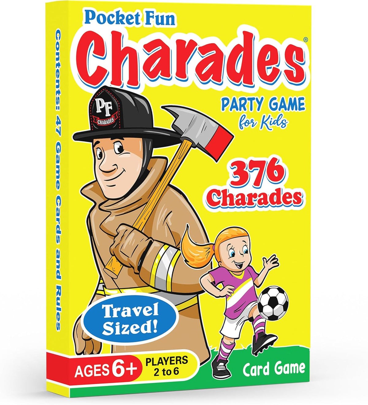 Charades for Kids Ages 6+ – Pocket Fun Charades, 376 Prompts, No Reading