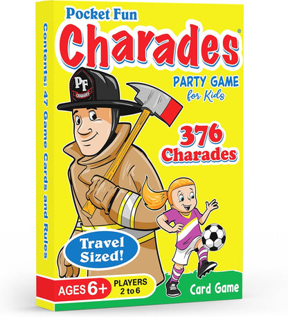 Charades for Kids Ages 6+ – Pocket Fun Charades, 376 Prompts, No Reading
