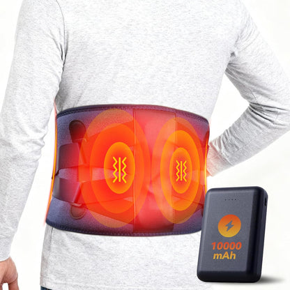 10000mAh Cordless Heating Pad for Back, Portable Lower Back Massager