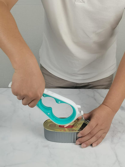 Jar Opener for Weak Hands, 5 in 1 Bottle Opener for Seniors with arthritis | Multifunctional Adjustable Lid Opener with Non-Slip Rubber Gripper Pad – Effortlessly Opens Jars, Bottles & Pop-Top Cans