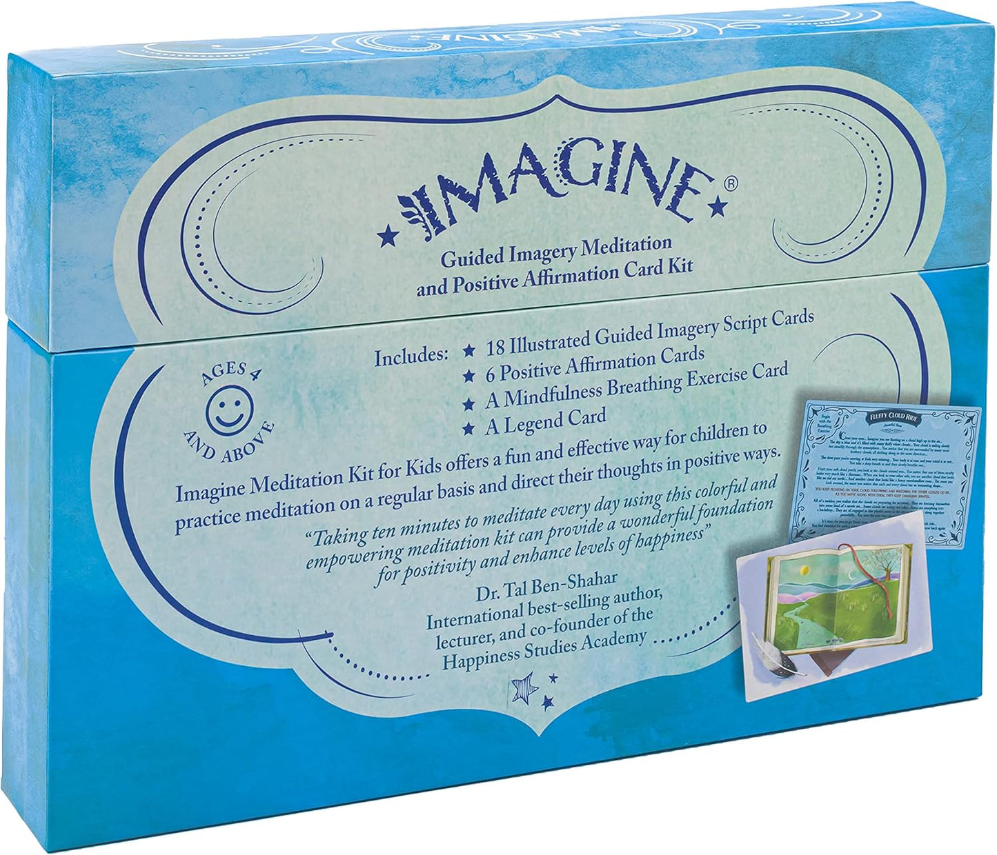 Imagine Meditation Cards for Kids - Award-Winning Mindfulness kit of XL Cards with Calming Guided Meditations for Empowerment, Focus and Relaxation. Great for Parents, Teachers and Therapists.