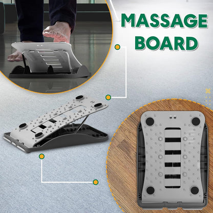 3-in-1 Adjustable Incline Slant Board for Calf Stretching Ankle, Foot Massage, 10 Changeable Levels Rocker Board for Plantar Fasciitis Physical Therapy Equipment - Black