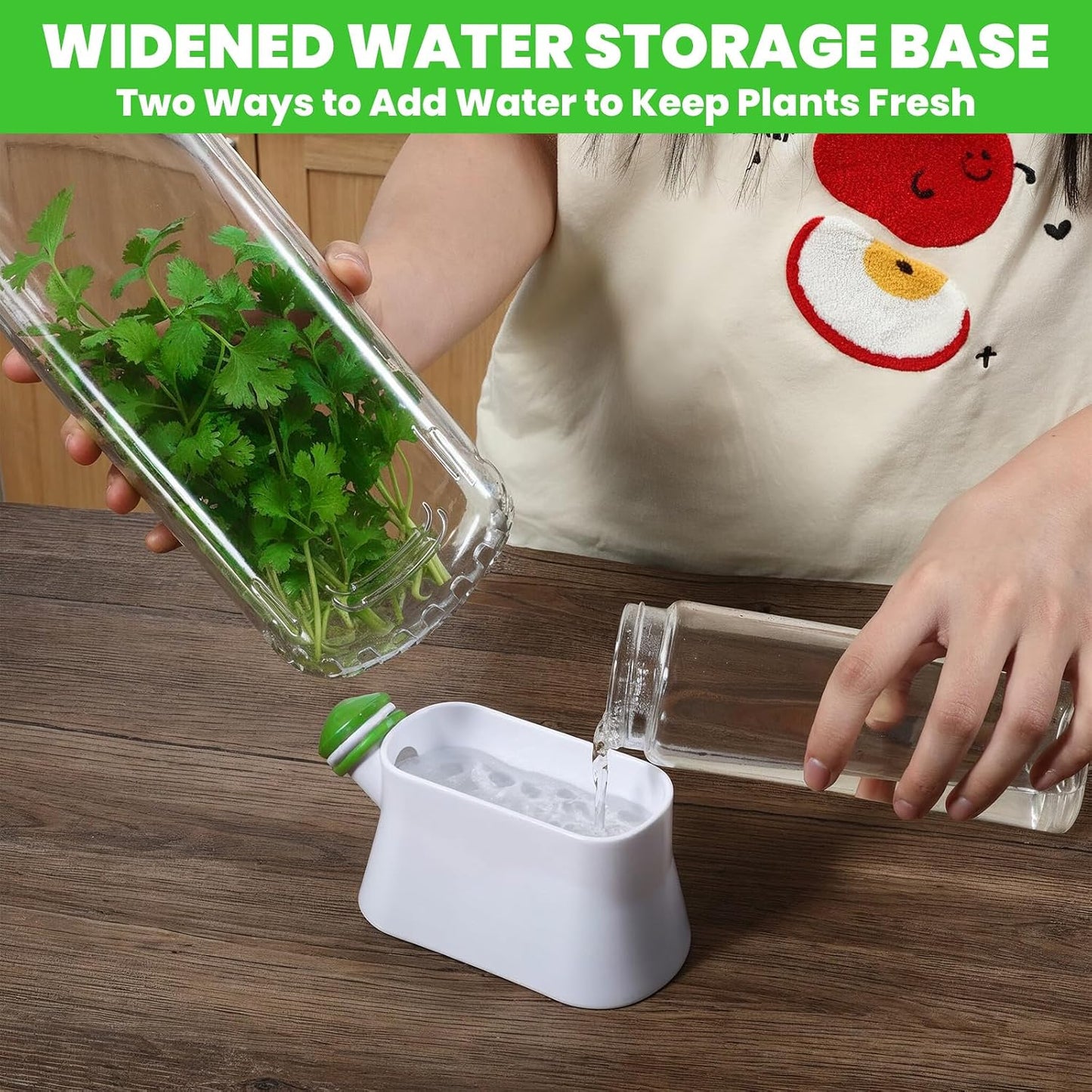2 Pieces Saver for Refrigerator Keeper Storage Containers Saver Pod for Cilantro, Parsley, Asparagus, Keeps Vegetables for 2-3 Weeks(White)