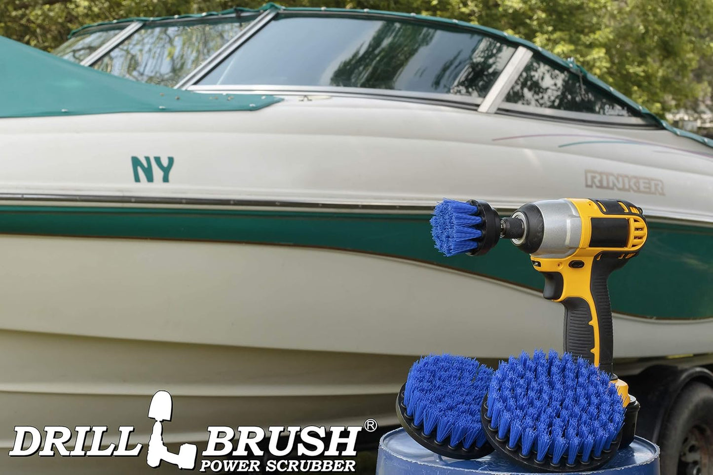 Ultra Stiff Drill Powered Cleaning Brush Set - BBQ Grill Brush - No Wires | Heavy Duty Industrial Stripping - Cordless Drill Power Scrubber Grill Brush for Household Cleaning Supplies - Rust Remover