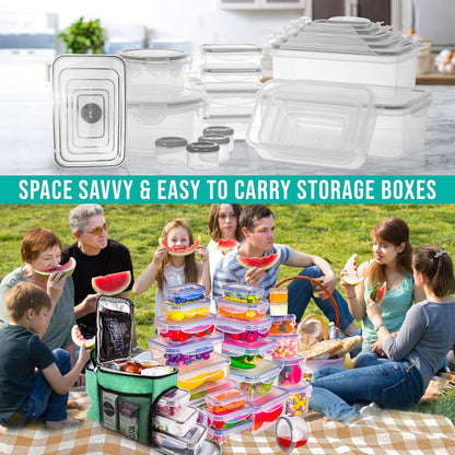 5 Pack Large Fruit Storage Containers for Fridge with Removable Colander | Plastic Food Storage Containers with Lids Airtight-Leak Proof Refrigerator Organizers and Storage of Vegetable