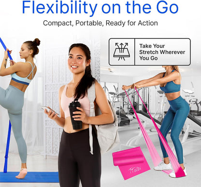 Leg Stretcher Strap with Door Anchor and Resistance Band, Splits Trainer | Home Flexibility Trainer for Splits, Ballet, Dance, Cheer, Yoga, Gymnastics, Pole and Taekwondo, Kids to Adults, All Levels
