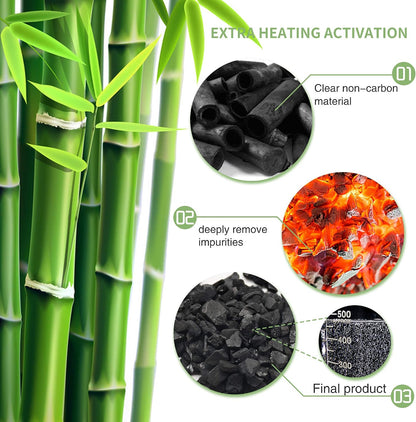 Bamboo Charcoal Air Purifying Bag, Activated Charcoal Odor Absorber | 12 Pack Natural Odor Eliminators For Home, Car, Closet, Basement, Pet, Shoe Deodorizer for Strong Odors (6x50g, 6x150g)