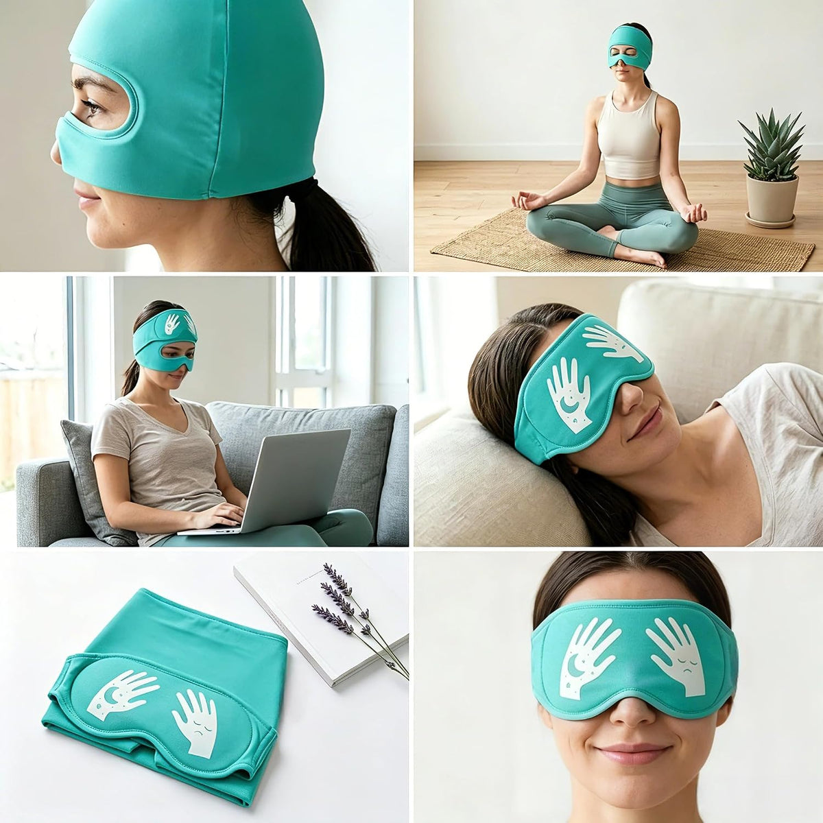 3-in-1 Migraine Relief Cap with Eye Holes