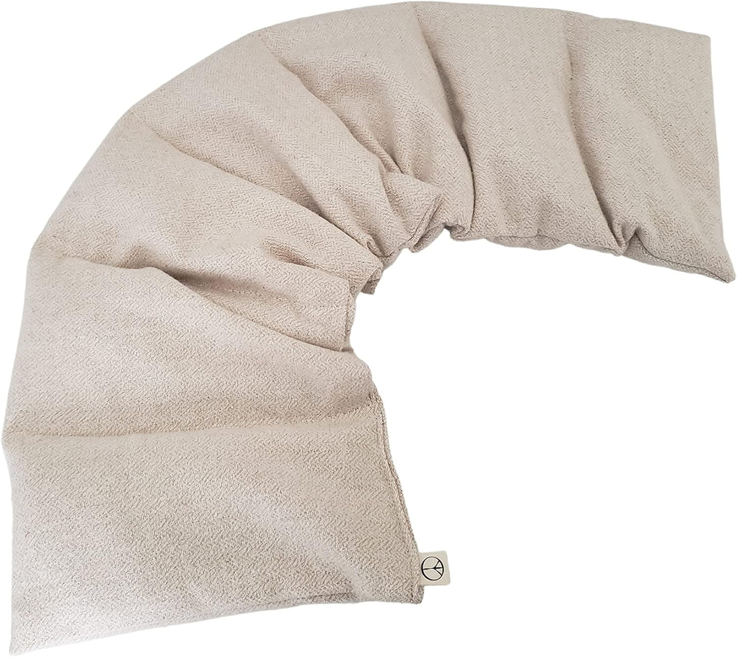 Microwavable LOVEwrap Neck & Shoulder wrap - Unscented 6 x 24 - Flax Seed - Soothes Muscle Ache Pain Relief - Natural Soft Cotton - Warming Muscle Relaxation- Flowers Black