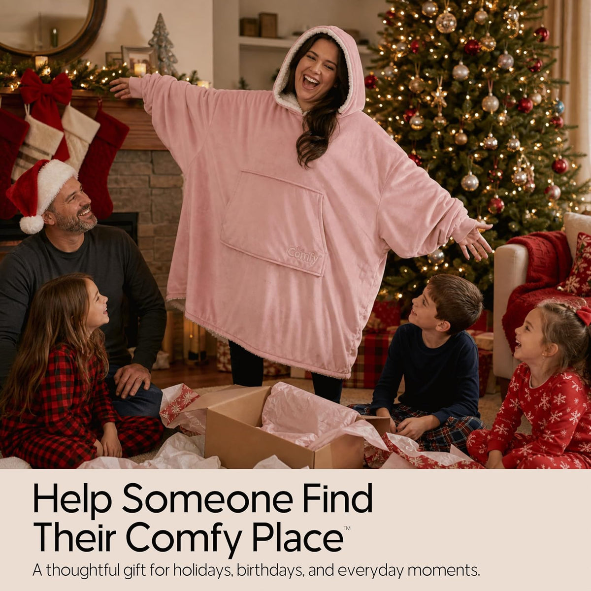 THE COMFY Original | Shark Tank | Patented | Sherpa Wearable Blanket Hoodie