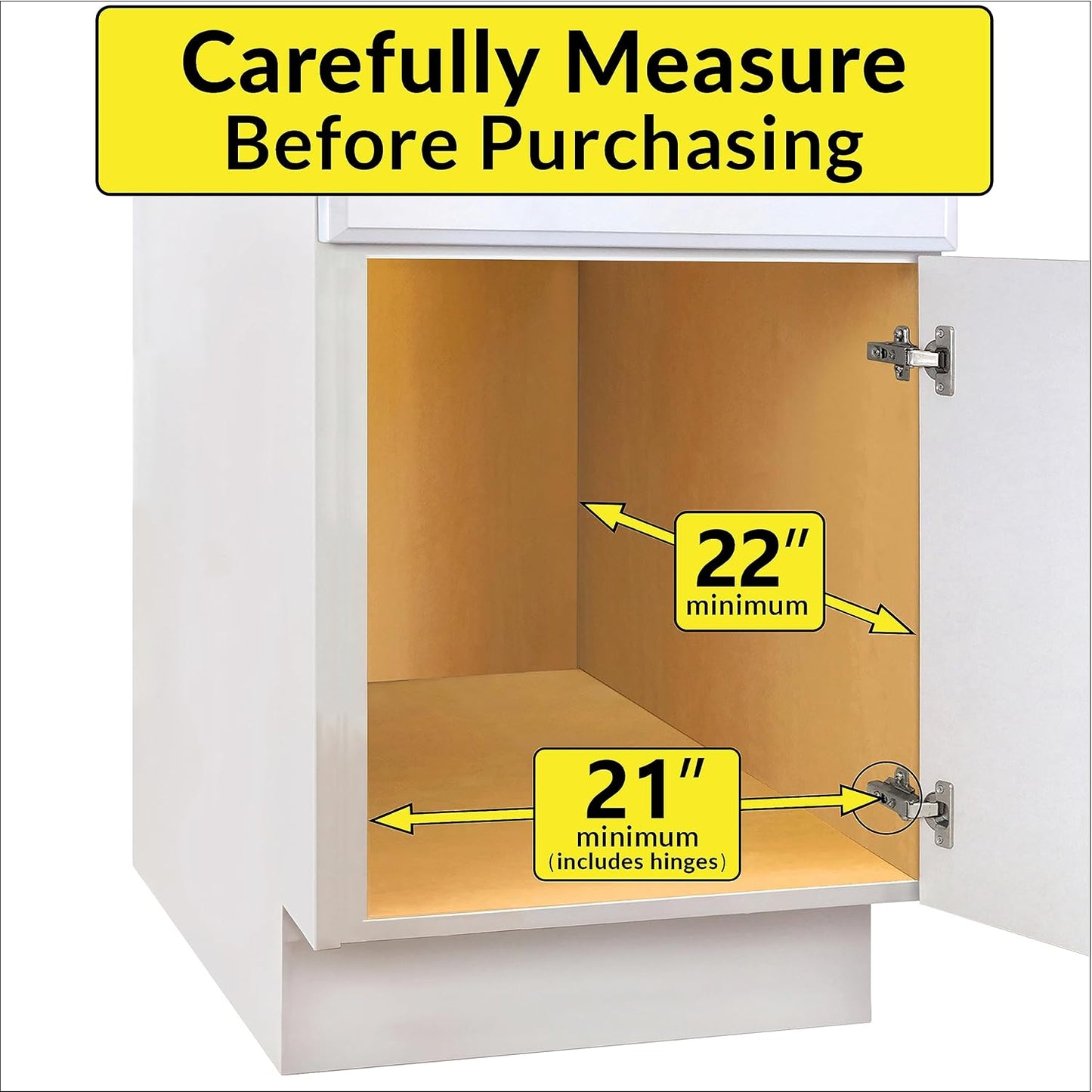 LYNK PROFESSIONAL® Pull Out Cabinet Organizer, Kitchen Slide Out Drawer | 14W x 21D chrome rollout shelf creates easy-access storage for cookware, pantry items and kitchen essentials inside cabinets