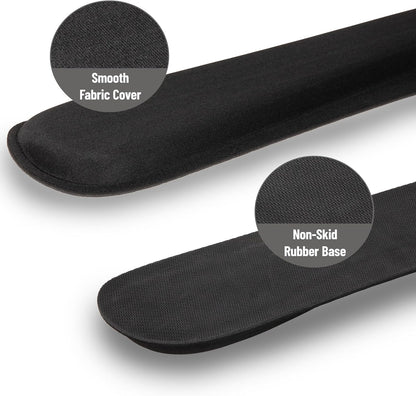 Mind Reader Air-Cloud Memory Foam Armrest Pads, Office & Gaming Chair Arm Rests, Elbow Support with Washable Cover, Black