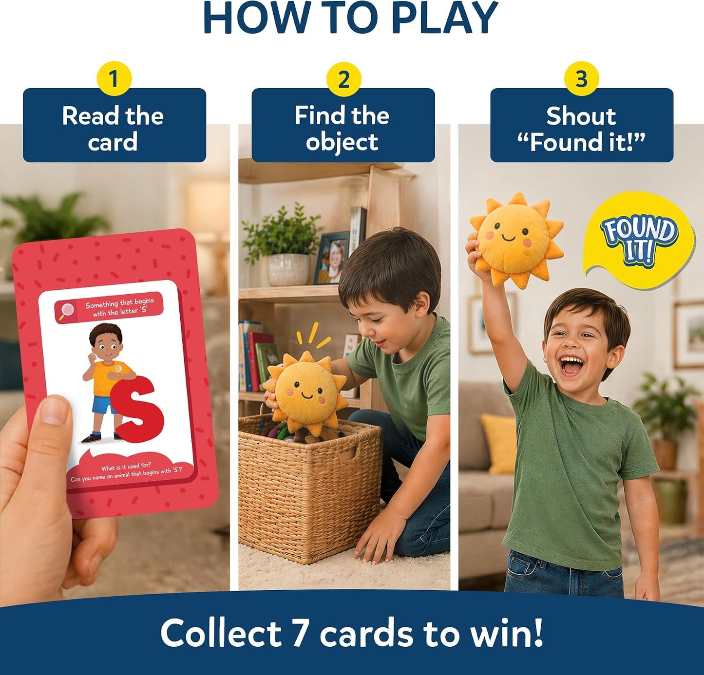 Skillmatics Found It Indoor – Scavenger Hunt Card & Board Game for Kids | Perfect for Home, School, Travel, Playdates, Educational Game, Screen-Free Fun, Gift for Boys & Girls Ages 4, 5, 6, 7