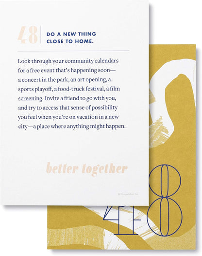 Compendium Better Together: 52 Activities to Spark Connection—An Activity Card Set