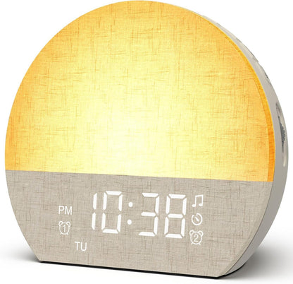 KEPLUG Sunrise Alarm Clock Sound Machine with Dual Alarm for Heavy Sleepers