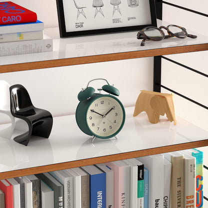 NEWGATE® Charlie Bell Echo Alarm Clock | Modern take on Classic Twin Bell Clock | Yellow | Easy to Read Numbers | Ideal for Bedside, Desk or Shelf | Modern Retro Bedroom & Office Accessory