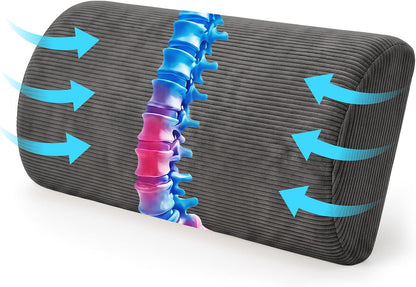 XIAIJIA Lumbar Support Pillow for Couch, Recliner Chair, Office, Gray