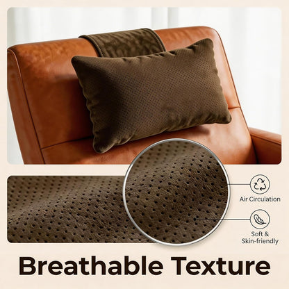 KINIVA Dual-Layer Ultra-Suede Neck Support Pillow for Recliners, Sofas & Office Chairs - Breathable Mesh, Removable Cover, Orthopedic Cervical Support for Pain Relief (Grey)
