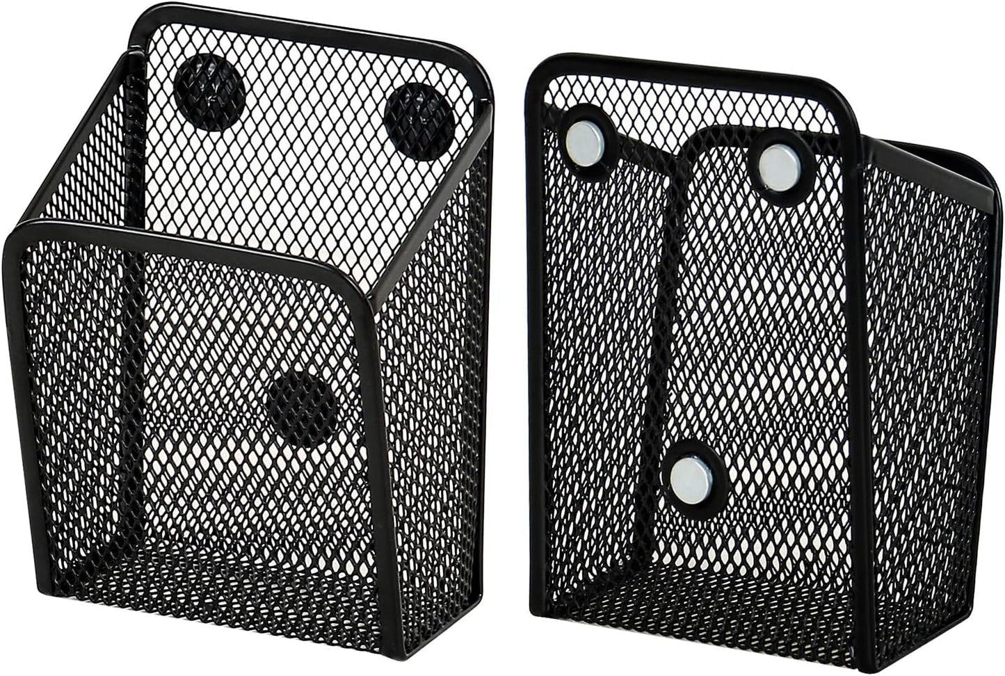 UCYCAZ Magnetic Pen Holder,Single Magnetic Pencil Locker Holder Organizer | Strong Magnets Mesh Marker Holder,Locker Accessories,Writing Utensil Storage Organizer,Pen Basket for Whiteboard,Refrigerator
