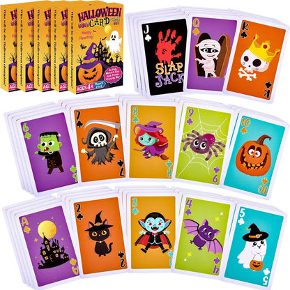 Fullhawl 2 Decks Halloween 6 In1 Card Set Family Night Playing Cards Pack