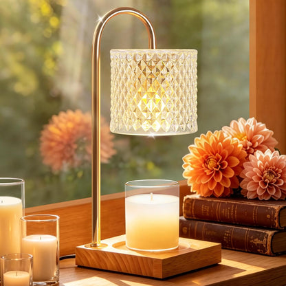 TigQiang Candle Warmer Lamp with Timer, Birthday Gifts for Women, Amber