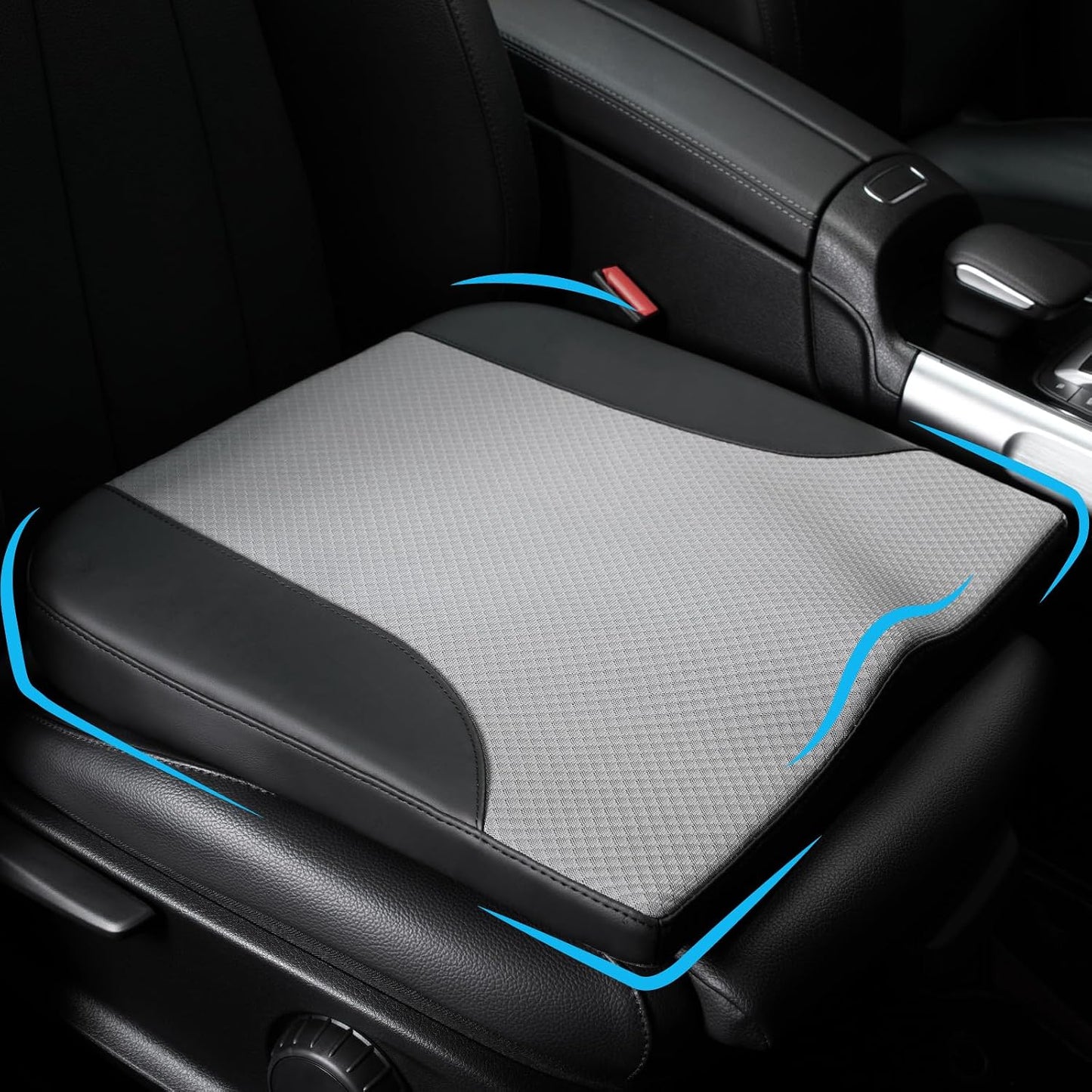 Allaboutsla Car Seat Cushion with Lumbar Support Pillow, Car Back Support | L-Shaped Ergonomic Memory Foam Seat Cushion, Car Seat Cushions for Driving, Driver Cushion and Back Support for Car, B&G