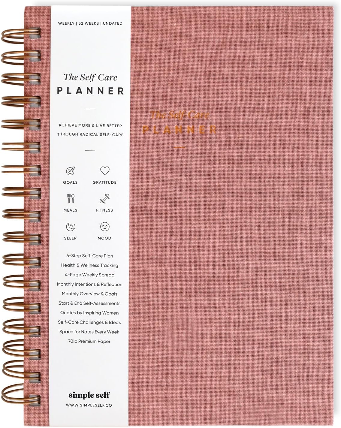 The Self-Care Planner by Simple Self - Undated 6 Month Life Planner - Daily, Monthly, Weekly - Focus on Wellness, Productivity, Achieving Goals, and Happiness (Abstract, Daily Edition: 13-Weeks)
