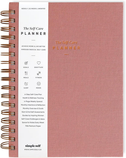 The Self-Care Planner by Simple Self - Undated 6 Month Life Planner - Daily, Monthly, Weekly - Focus on Wellness, Productivity, Achieving Goals, and Happiness (Abstract, Daily Edition: 13-Weeks)