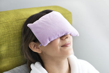 DreamTime Inner Peace Eye Pillow, Aromatherapy Lavender, Wellness and Relaxation Mask, Sooth Stress and Relieve Headaches, Purple Velvet