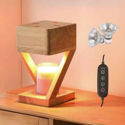IN HAPPY Purple Candle Warmer Lamp with Timer & Dimmer, Gifts for Women, Housewarming Gifts for New Home, Adjustable Height Candle Warmer Lamp with 2 Bulbs for Jar Candles, Bedroom Home Decor