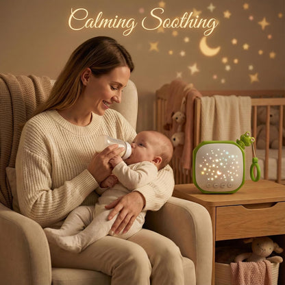 White Noise Sound Machine Baby with Star Projector | Portable Sleep Aid Lullaby Music for Baby Sleeping | Soothing Sound Machine for Nursery, Car Travel, Bedroom Crib, Kids Gifts (Puppy)