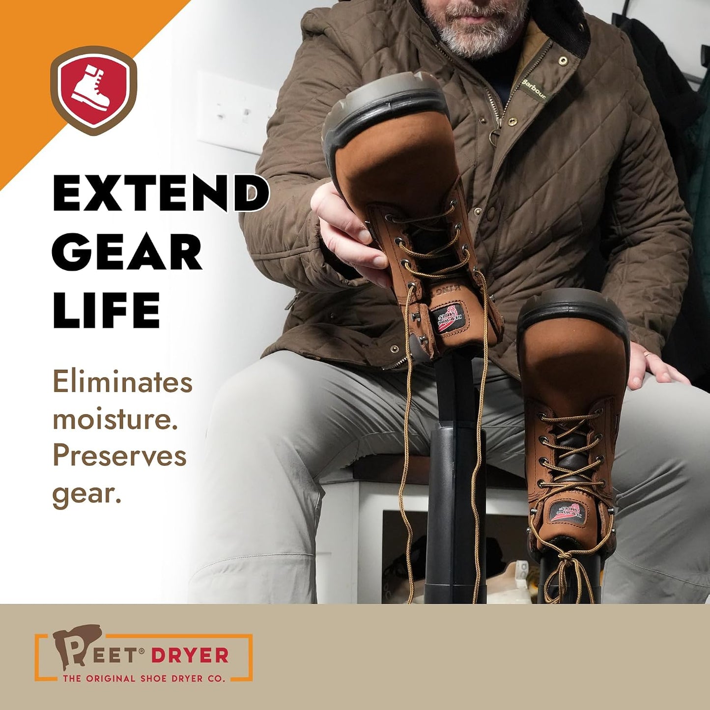 PEET, Original Dryer, Electric Shoe Dryer, Work Boots, Outdoor Gear, Athletic Gear, Silent,Energy-Efficient, Made in USA