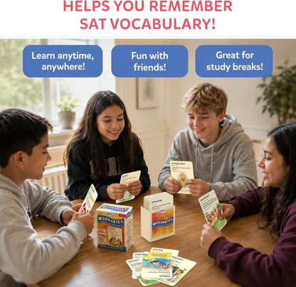 Skillmatics Vocabulary Flash Cards, SAT Prep – Wordables Level 3 | Screen-Free, Spelling Game, Learn 100 words with Wordplay, Visuals, & Soundplay, Learning Gift for Ages 8, 9, 10 & Up