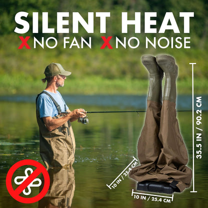 JobSite Wader Boot Dryer - Silent Boots Dryer for Chest Waders & Waist Waders - Fanless Convection Dry - Helps Reduce Odor
