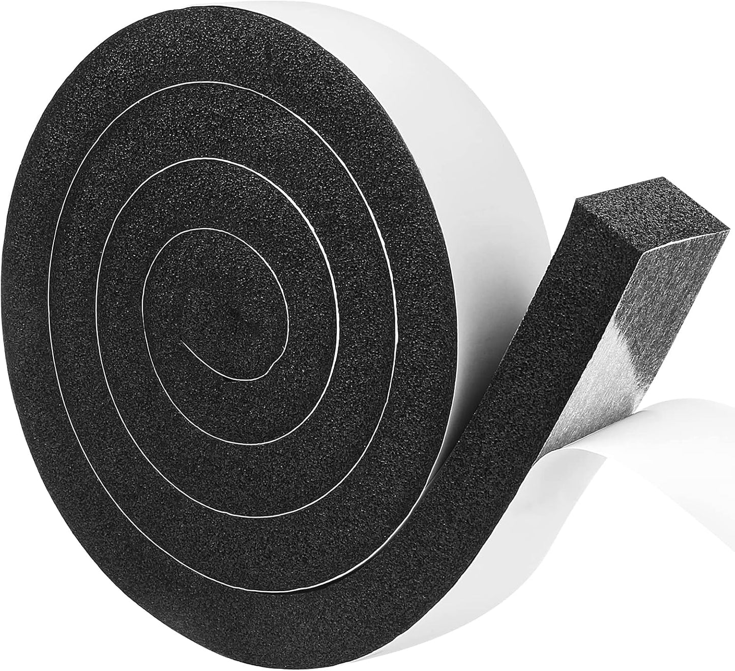2 Rolls Foam Seal Tape for Door Window Insulation, Soundproof and Shockproof Foam Adhensive Strip, 3/8" Wx3/16 T Single Sided Foam Tape, Cold Air and Draft Closed Cell Seal Strip,Total 32FT