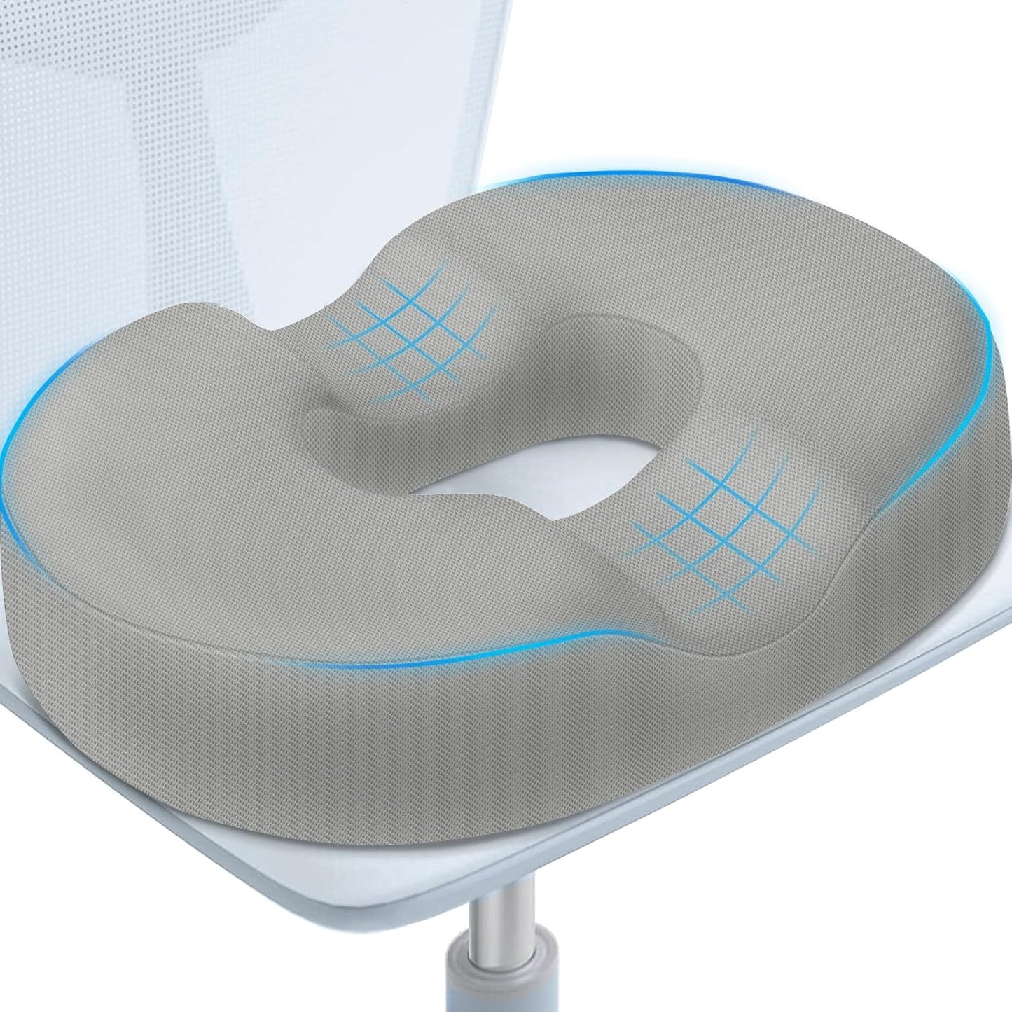 BlissTrends Donut Pillow Seat Cushion, Memory Foam Lifting Cushions(Black) | Donut Chair Cushions for Postpartum Pregnancy & Hemorrhoids,Tailbone Pain Relief Cushion for Office&Home Chairs