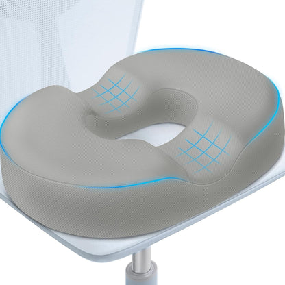 BlissTrends Donut Pillow Seat Cushion, Memory Foam Lifting Cushions(Black) | Donut Chair Cushions for Postpartum Pregnancy & Hemorrhoids,Tailbone Pain Relief Cushion for Office&Home Chairs